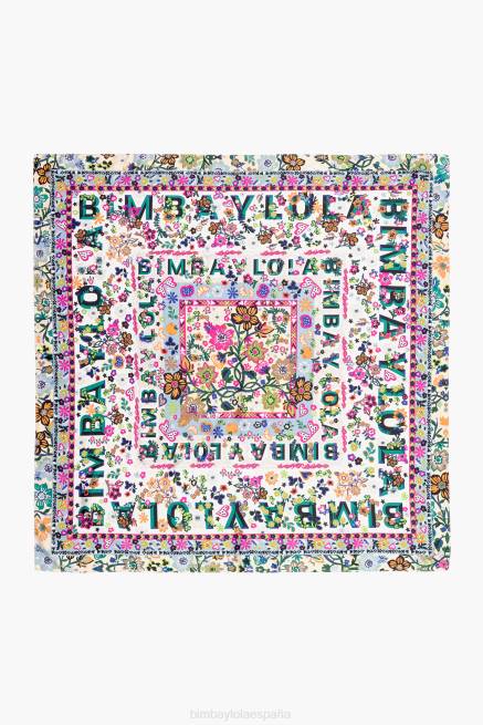 accesorios Bimba Y Lola bufanda con logo floral X46J655 blanco