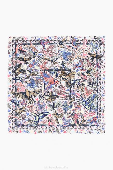 accesorios Bimba Y Lola bufanda de pájaros X46J652 gris