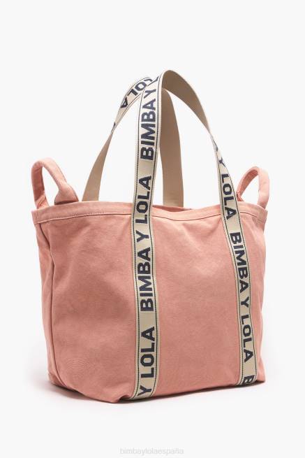 accesorios Bimba Y Lola bolso shopper de lona X46J117 rosa