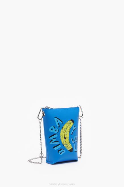 accesorios Bimba Y Lola bolsa crossbody byl con estampado de plátanos X46J152 azul