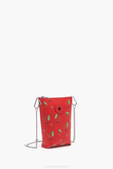 accesorios Bimba Y Lola bolsa crossbody con estampado de cerezas X46J149 rojo