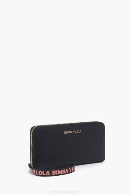 accesorios Bimba Y Lola cartera tipo libro de nailon X46J1072 negro