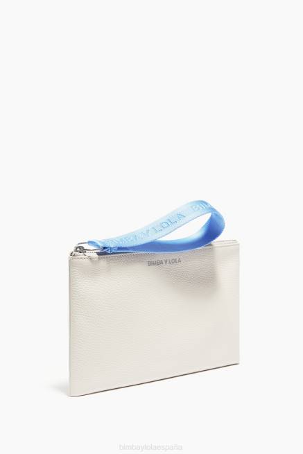 accesorios Bimba Y Lola estuche de maquillaje plano de cuero X46J1096 blanco
