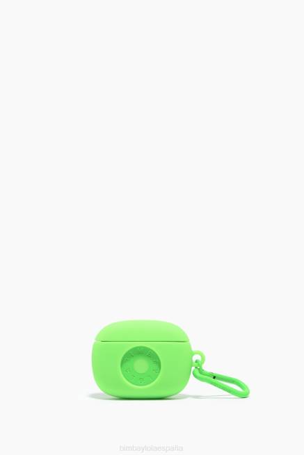 accesorios Bimba Y Lola funda de silicona para airpods con logo X46J935 verde