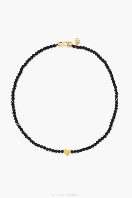 accesorios Bimba Y Lola collar corto con corazón y cristales X46J789 dorado
