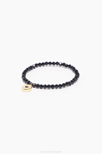 accesorios Bimba Y Lola pulsera con cristales del logo X46J670 negro