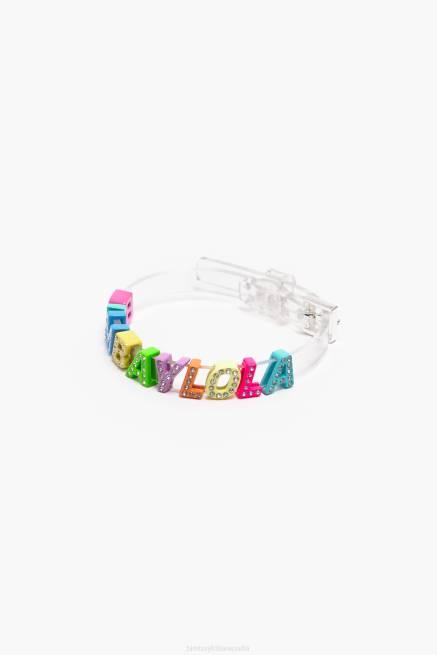 accesorios Bimba Y Lola pulsera con letras del logo X46J846 transparente