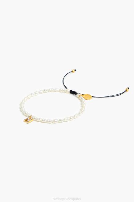 accesorios Bimba Y Lola pulsera con letras f X46J1199 perla