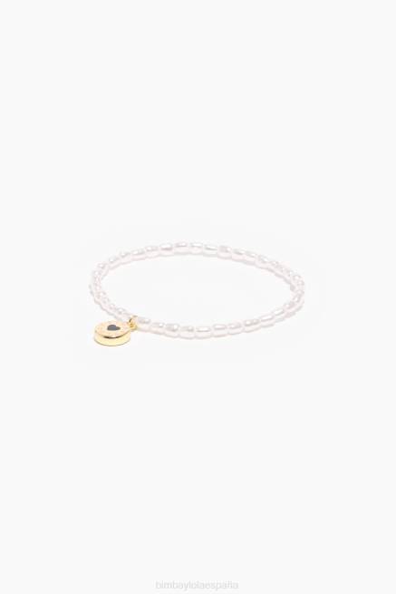 accesorios Bimba Y Lola pulsera con perlas y logo X46J669 dorado