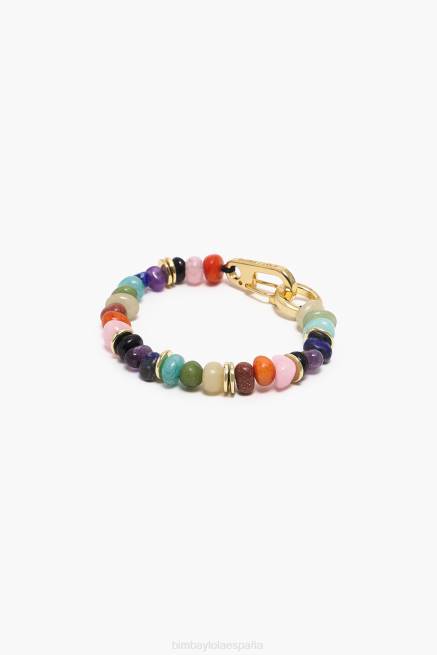 accesorios Bimba Y Lola pulsera de piedras multicolores X46J766 dorado
