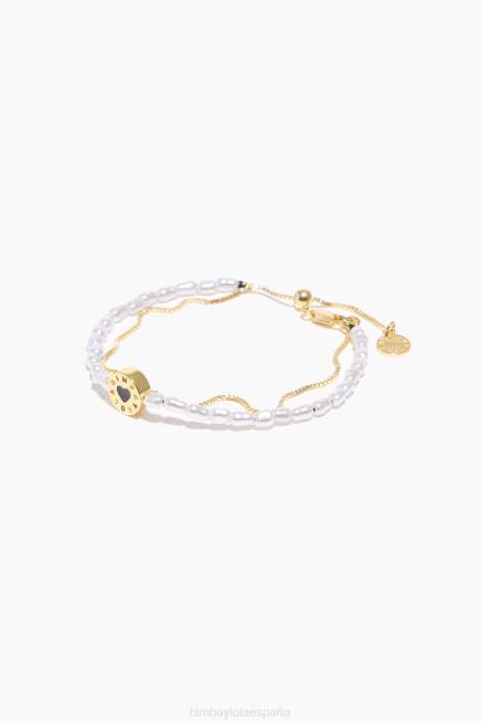 accesorios Bimba Y Lola pulsera doble perla X46J723 dorado
