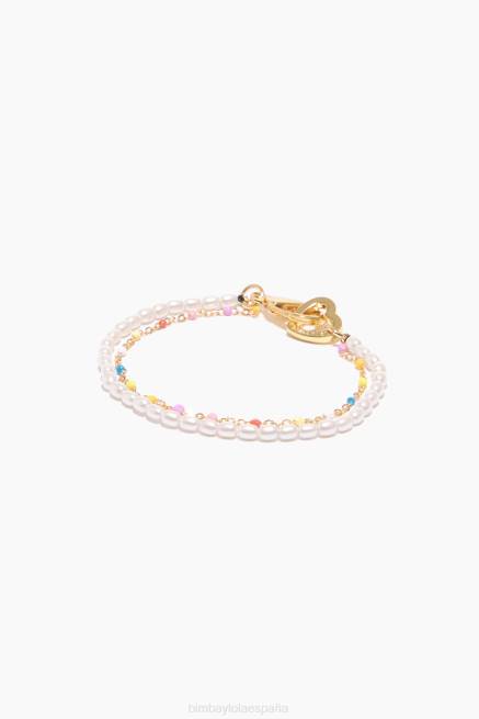 accesorios Bimba Y Lola pulsera doble perlas X46J793 multicolor