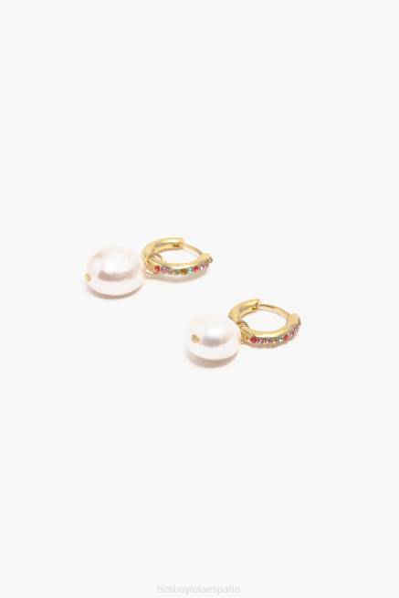accesorios Bimba Y Lola pendientes de aro mini perla X46J782 multicolor