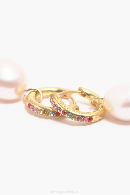 accesorios Bimba Y Lola pendientes de aro mini perla X46J782 multicolor