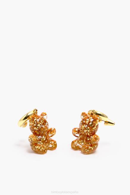accesorios Bimba Y Lola pendientes largos osito de resina X46J796 oro