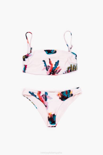 ropa Bimba Y Lola bikini estampado coral X46J879 blanco