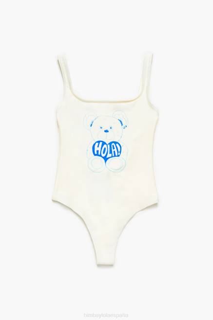 ropa Bimba Y Lola traje de baño con logo de oso X46J884 amarillo