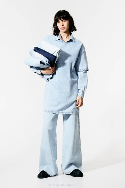 ropa Bimba Y Lola mini vestido de mezclilla X46J539 azul