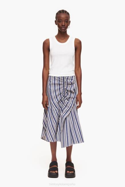 ropa Bimba Y Lola falda vaquera midi X46J457 azul