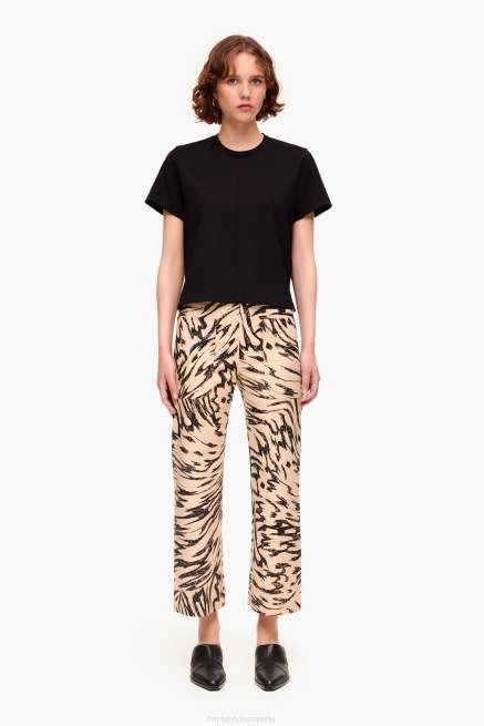 ropa Bimba Y Lola pantalones con estampado de alas de mariposa X46J403 natural