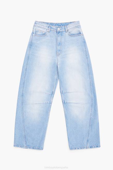ropa Bimba Y Lola barril - vaqueros rectos X46J515 azul claro