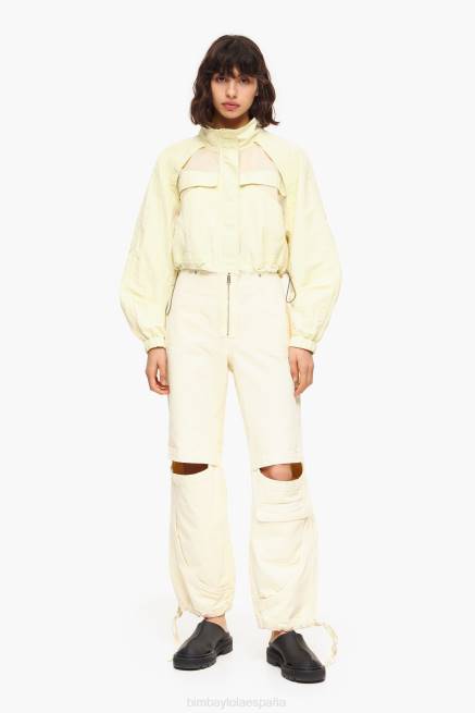 ropa Bimba Y Lola chaqueta corta X46J487 vainilla