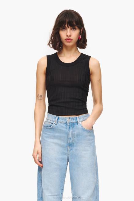 ropa Bimba Y Lola parte superior ajustada X46J248 negro