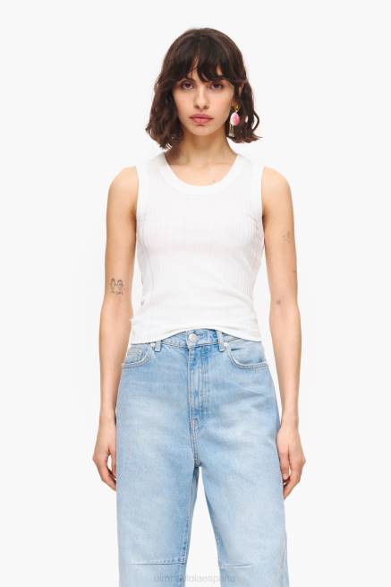 ropa Bimba Y Lola parte superior ajustada X46J249 blanco