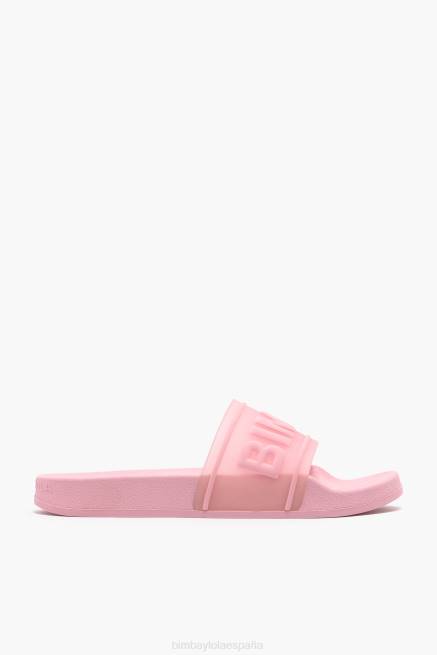 guerra de pies Bimba Y Lola chanclas con logo deslizable X46J592 rosa