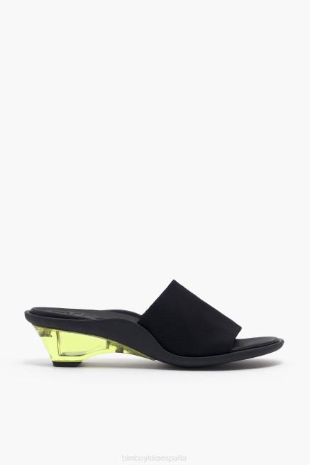 guerra de pies Bimba Y Lola cuña de malla X46J577 negro