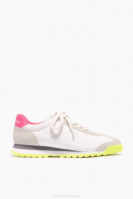 guerra de pies Bimba Y Lola zapatillas retro X46J561 blanco